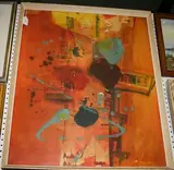 Bruce Beaugeard, Abstract Study, oil on board