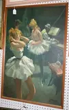 J. Wazen, Backstage View with Dancers and a Pianist, oil on canvas