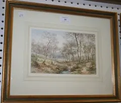 E.A. Swan, View of the Countryside, watercolour