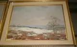 Roy Perry, Winter Landscape, Sussex, oil on panel