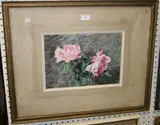 Francis Edward James, Study of Two Pink Roses, watercolour