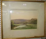 Felix E. Andrews, River Landscape, watercolour