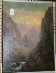 C.A. Krouse, Mountainous Landscape, oil on canvas