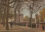 Christopher Miers, November in the Mall, State Opening of Parliament, oil on canvas-board