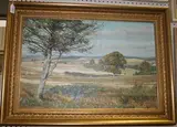 Hubert J. Squires, Open Landscape, oil on canvas