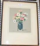 Charles H. Hollinghurst, Decorative Flowers, tempera on paper