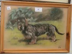 Lin Conwell, Study of a Dandie Dinmont Terrier, pastel