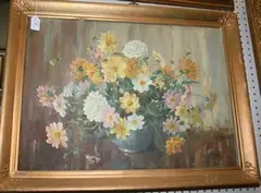 A. Nikolsky, Still Life Study of Flowers in a Vase, 1953, oil on canvas