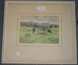 C. Bird, View of Cattle in a Field, early/mid-20th Century watercolour and pencil