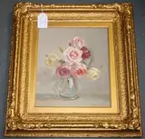 Nora H. Cullen, November Roses, oil on canvas