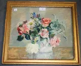 Izme Vickers, Still Life Study of Summer Flowers, early/mid-20th Century oil on panel