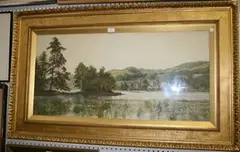 John Faulkner, Bowness from Belle Isle' (Lake District View), watercolour