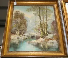 H. Scheffel, View of a Woodland Glade, oil on canvas
