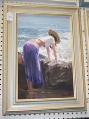 Nicholas St John Rosse, Looking into the Sea, oil on board