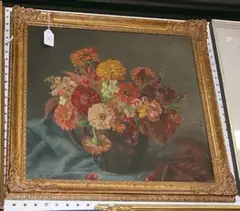 M. Escherich, Still Life Study of a Jug of Flowers, oil on board