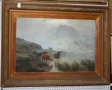Harald R. Hall, Highland Cattle by the Loch, 1896, oil on canvas