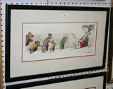 Boris O'Klein, Sens interdit', 'Tu viens! Beau Blond!' and 'W.C. Privé' (Dirty Dogs of Paris), hand-coloured etchings with aquatint