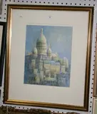Pauline Fazakerley, Towards Sacre Coeur, Paris, watercolour