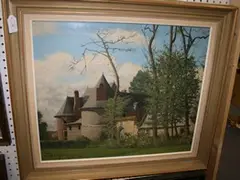 Eugene Bergeron, Criel' (View of a French Château within a Parkland), oil on board