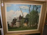 Eugene Bergeron, Criel' (View of a French Château within a Parkland), oil on board