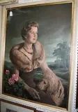 Carlos Sancha, Three-quarter Length Portrait of a Woman and her Dog, 1962, oil on canvas