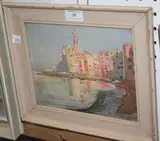 P. Nell, Camogli' (View of the Italian Bay), 1901, oil on panel