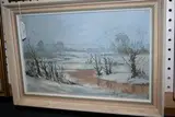 Roy Perry, The Wey Valley, Winter, oil on board