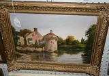 Bernard Page, View of Scotney Castle, oil on canvas