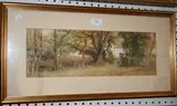 W. Chant Murray, View of a Woodsman in a Copse, 1904, watercolour