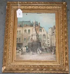 Charles Peter Pitt, Joan of Arc Statue, Rouen, oil on canvas laid on panel