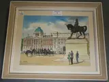 Aubrey Sykes, Horse Guards Parade, London, watercolour and ink