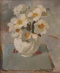 Diana Low, Japanese Anemones, oil on board