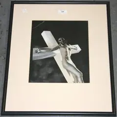 Horace Roye, Tomorrow's Crucifixion, black and white photograph with hand finishing
