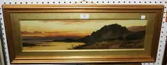Frank T. Carter, Mountainous Landscape with Lake, oil on board