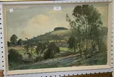 Edwin Harris, Chanctonbury Ring in Spring, watercolour