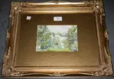 Mabel Rainsford, View of a Garden and Gate, watercolour