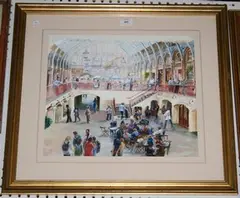 E.M. Kyriakides, Busy Life at Covent Garden, mixed media