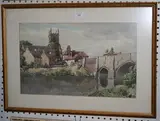 Gyrth Russell, Mattersey Bridge, Notts, watercolour