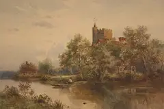 Walker Stuart Lloyd, Morning on the Buell, 1886, watercolour