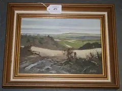 Maurice Braley, Arun Valley from South Stoke, oil on canvas laid on board
