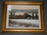 Maurice Braley, Snowfall in Surrey, oil on board