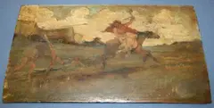 Edward Matthew Hale, The Flight, oil on panel