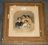 Emily Scott, Portrait Group of Four Children, 1841, watercolour and gouache