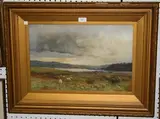 A. Netherwood, Landscape with Sheep and Lake, 1899, watercolour