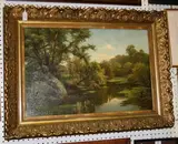 Charles Wilde Junior, Figure on the Bank of a River, oil on canvas