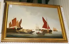 Bernard Page, Dutch Coastal View, oil on board