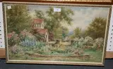 William R. Hoyles, View of a Cottage Garden in Bloom, watercolour