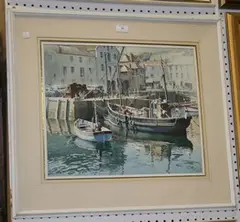 Roland Spencer-Ford, Mevagissey Cornwall, watercolour