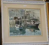 Roland Spencer-Ford, Mevagissey Cornwall, watercolour