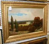 J. Carter, On the River near Richmond' (Landscape View), oil on canvas